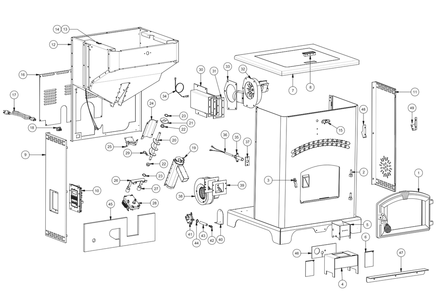 Repair Parts 1 Diagram and Parts List for VG130  US Stove Company Heating Stove